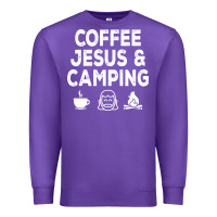 Purple camp camping camper campfire campsite hiking gift Premium Sweatshirt - tuanDangUi