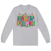 Moon Dust Happy Easter with plate letters Easter Day Long Sleeve Tee - HowdyJamesFarm