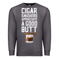 Charcoal Heather funny cigar smoker humidor gift set cigar lover sm Premium Sweatshirt - tuanDangUi