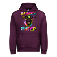 Mauve Wine rainbow sheep suffolk sheep Urban Hoodie - Artiststas