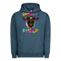 Pigment Midnight Navy rainbow sheep suffolk sheep Urban Hoodie - Artiststas