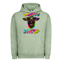 Pigment Oil Green rainbow sheep suffolk sheep Urban Hoodie - Artiststas