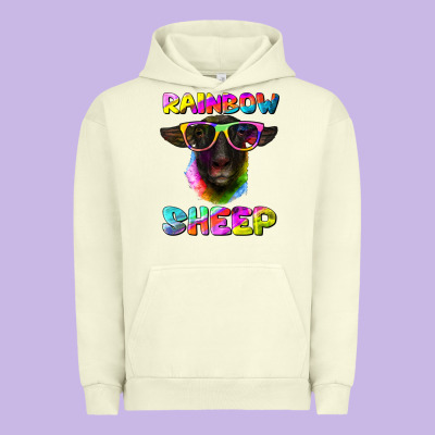 Rainbow Sheep Suffolk Sheep Urban Hoodie Designed By Artiststas