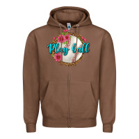 Chestnut play ball baseball Zipper Hoodie - BundleAndBundleShop