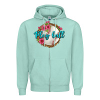 Play Ball Baseball Zipper Hoodie | Teevron