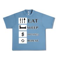Pebble Blue Tax Day Eat Sleep Do Taxes Repeat Gift Urban Heavy Tee - Bettercallsaul