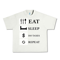 Pistachio Tax Day Eat Sleep Do Taxes Repeat Gift Urban Heavy Tee - Bettercallsaul