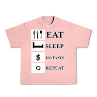 Salmon Tax Day Eat Sleep Do Taxes Repeat Gift Urban Heavy Tee - Bettercallsaul