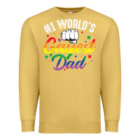 Antique Gold 1 worlds gayest dad funny fathers day lgbt pride r Premium Sweatshirt - tuanDangUi