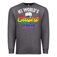 Charcoal Heather 1 worlds gayest dad funny fathers day lgbt pride r Premium Sweatshirt - tuanDangUi