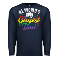 Navy 1 worlds gayest dad funny fathers day lgbt pride r Premium Sweatshirt - tuanDangUi