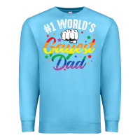 Ocean Blue 1 worlds gayest dad funny fathers day lgbt pride r Premium Sweatshirt - tuanDangUi