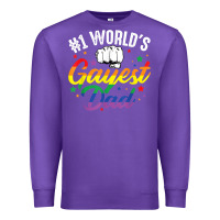 Purple 1 worlds gayest dad funny fathers day lgbt pride r Premium Sweatshirt - tuanDangUi