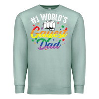 Seafoam 1 worlds gayest dad funny fathers day lgbt pride r Premium Sweatshirt - tuanDangUi