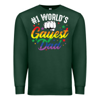 Sports Green 1 worlds gayest dad funny fathers day lgbt pride r Premium Sweatshirt - tuanDangUi