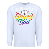 White 1 worlds gayest dad funny fathers day lgbt pride r Premium Sweatshirt - tuanDangUi