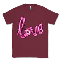 Burgundy valentine's day love balloon Classic Tee - RanaPortraitStore