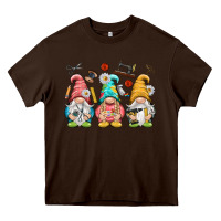Chocolate Brown crafter gnomies Heavy Core Tee - NancyCooperArtShop