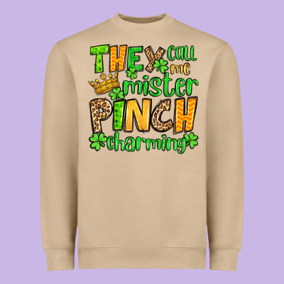 St. Patrick's They Call Me Mister Pinch Charming Heavyweight Sweatshirt Designed By Oliviacreatesart