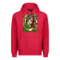 Cardinal Horse with horseshoe st patricks day Premium Hoodie - FaDigitalArtStudio