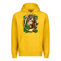 Lemon Horse with horseshoe st patricks day Premium Hoodie - FaDigitalArtStudio