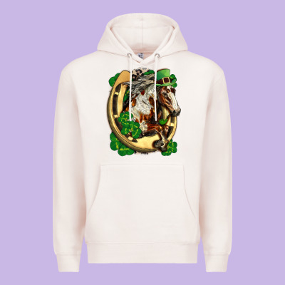 Horse With Horseshoe St Patricks Day Premium Hoodie Designed By Fadigitalartstudio