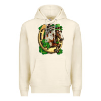 Tofu Horse with horseshoe st patricks day Premium Hoodie - FaDigitalArtStudio