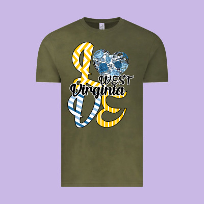 Love West Virginia Vintage Tee Designed By Bettercallsaul
