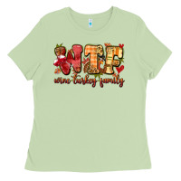 Matcha funny thanksgiving wine turkey family Ladies Tee - MaliasSmallBusiness