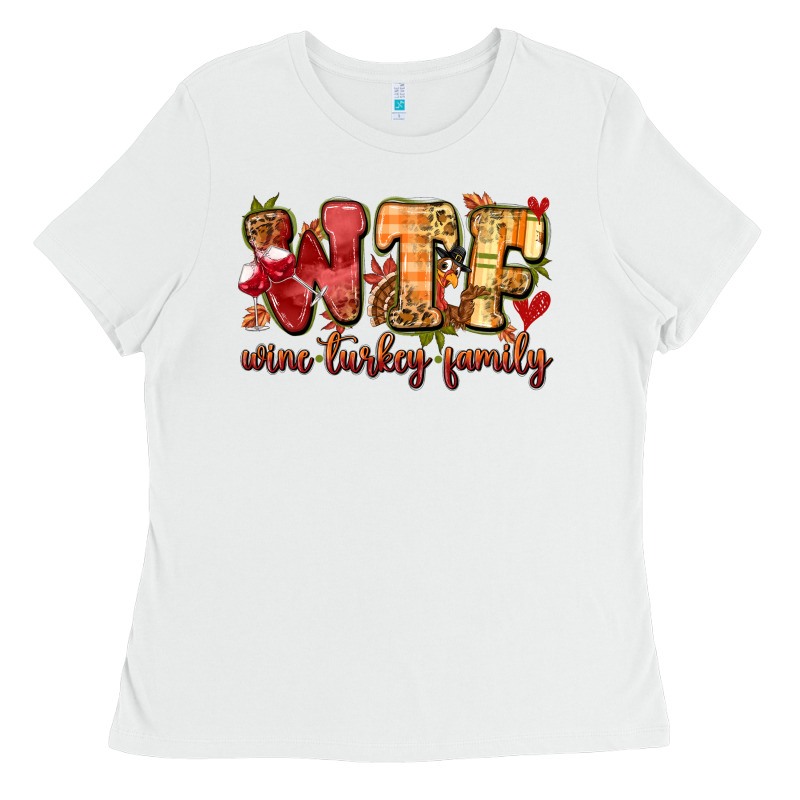 Funny Thanksgiving Wine Turkey Family Ladies Tee by MaliasSmallBusiness | Teevron
