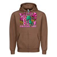 Chestnut my first valentine's day dragon Zipper Hoodie - FaDigitalArtStudio