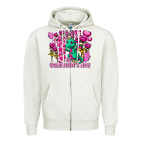 Oatmeal Heather my first valentine's day dragon Zipper Hoodie - FaDigitalArtStudio