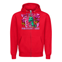 Red my first valentine's day dragon Zipper Hoodie - FaDigitalArtStudio