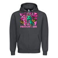 Smoke my first valentine's day dragon Zipper Hoodie - FaDigitalArtStudio