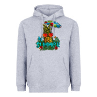 Heather Grey Summer Heavyweight Hoodie - CowhideDigitalArt