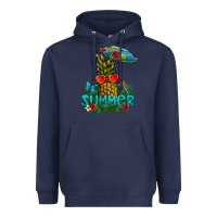 Navy Summer Heavyweight Hoodie - CowhideDigitalArt