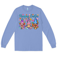 Colony Blue Happy Easter gnomies Easter Day Long Sleeve Tee - HowdyJamesFarm
