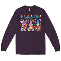 Plum Happy Easter gnomies Easter Day Long Sleeve Tee - HowdyJamesFarm
