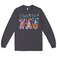 Smoke Happy Easter gnomies Easter Day Long Sleeve Tee - HowdyJamesFarm