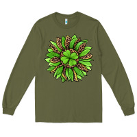 Army Green lucky leopard st patricks sunflower Long Sleeve Tee - Jasminsmagicworld