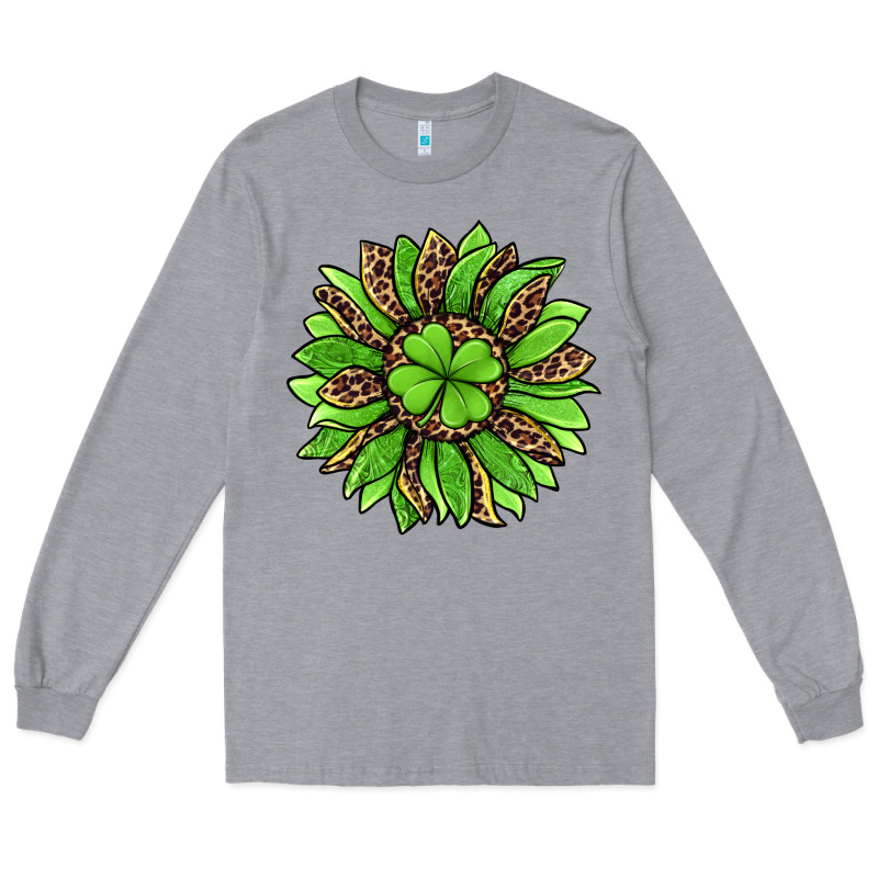 Lucky Leopard St Patricks Sunflower Long Sleeve Tee by Jasminsmagicworld | Teevron