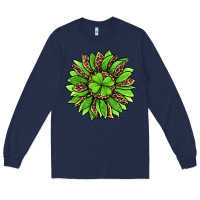Navy lucky leopard st patricks sunflower Long Sleeve Tee - Jasminsmagicworld