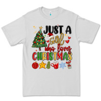 Dove Grey just a girl who loves christmas Premium Tee - MaliasSmallBusiness