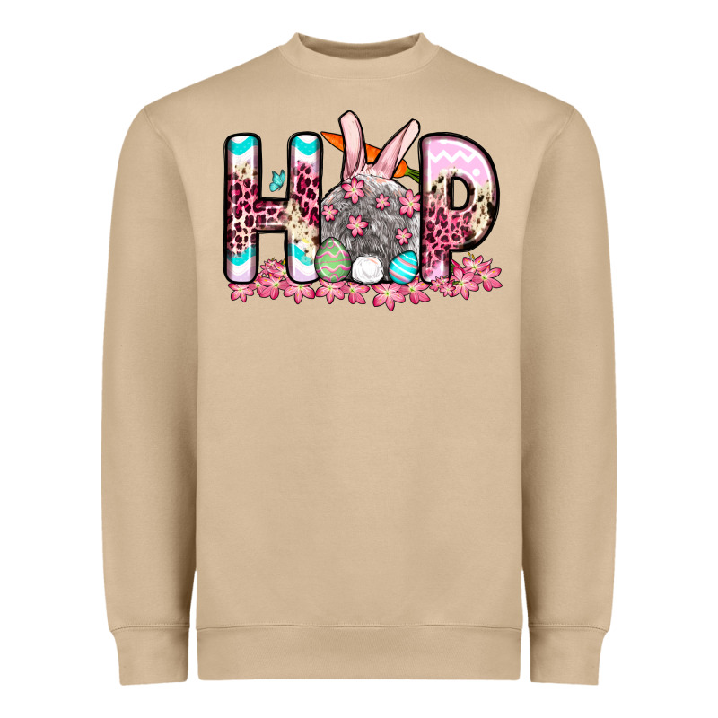Easter Day Hop Bunny Heavyweight Sweatshirt by OliviaCreatesArt | Teevron