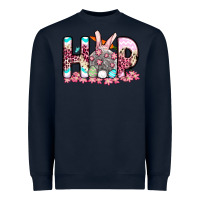Navy Easter Day Hop bunny Heavyweight Sweatshirt - OliviaCreatesArt