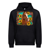 Black horse sunflowers turquoise wooden serape leopard Urban Hoodie - Artiststas