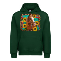 Forest Green horse sunflowers turquoise wooden serape leopard Urban Hoodie - Artiststas
