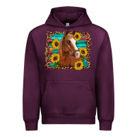 Mauve Wine horse sunflowers turquoise wooden serape leopard Urban Hoodie - Artiststas