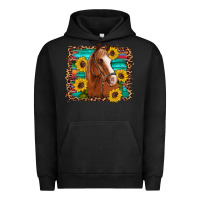 Horse Sunflowers Turquoise Wooden Serape Leopard Urban Hoodie | Teevron