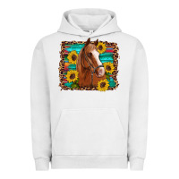 Pigment Lunar Rock horse sunflowers turquoise wooden serape leopard Urban Hoodie - Artiststas